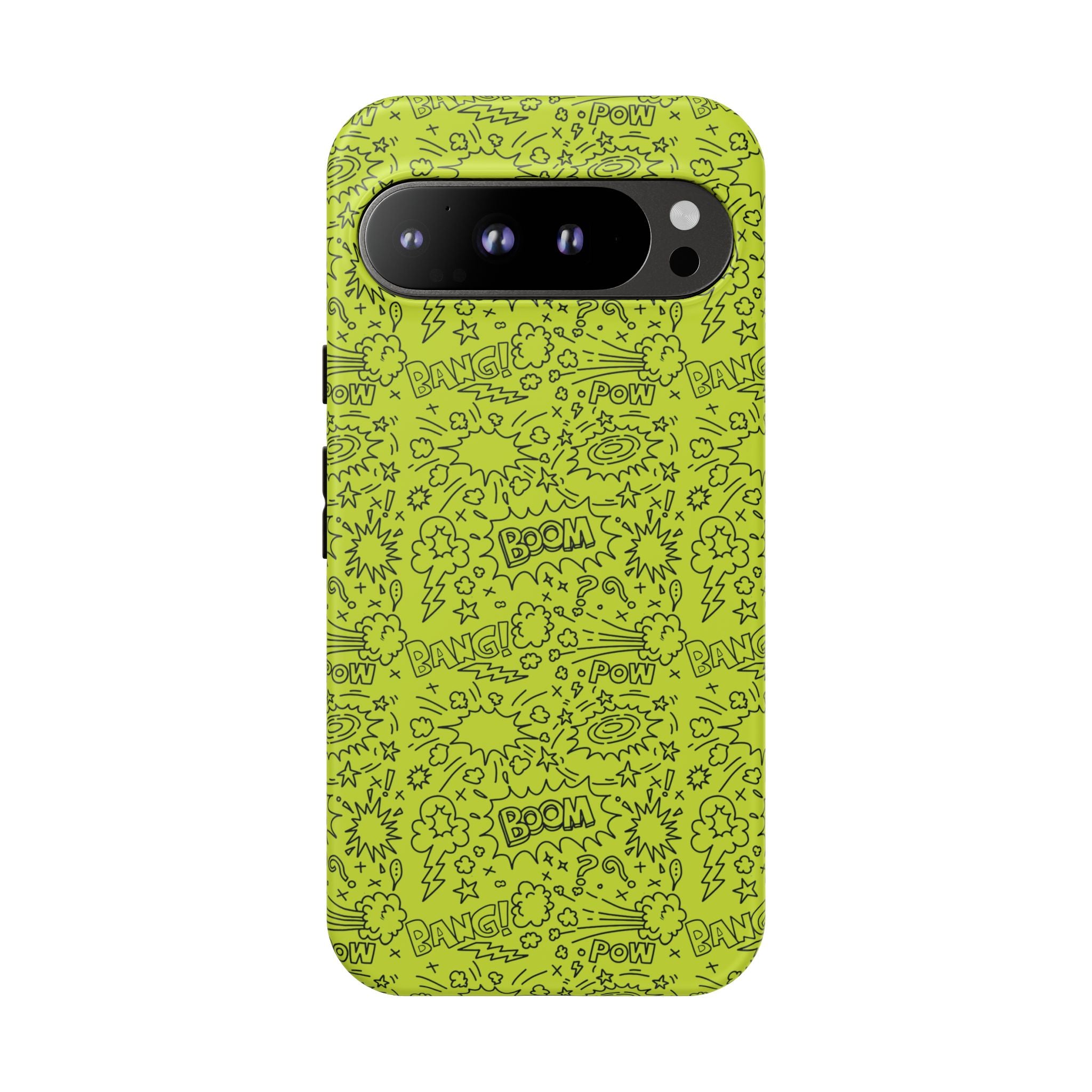 Neon Lime Wow Tough Case for iPhone, Galaxy, or Google Pixel