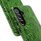 Neon Green Zebra Tough Phone Case iPhone, Galaxy, or Google Pixel