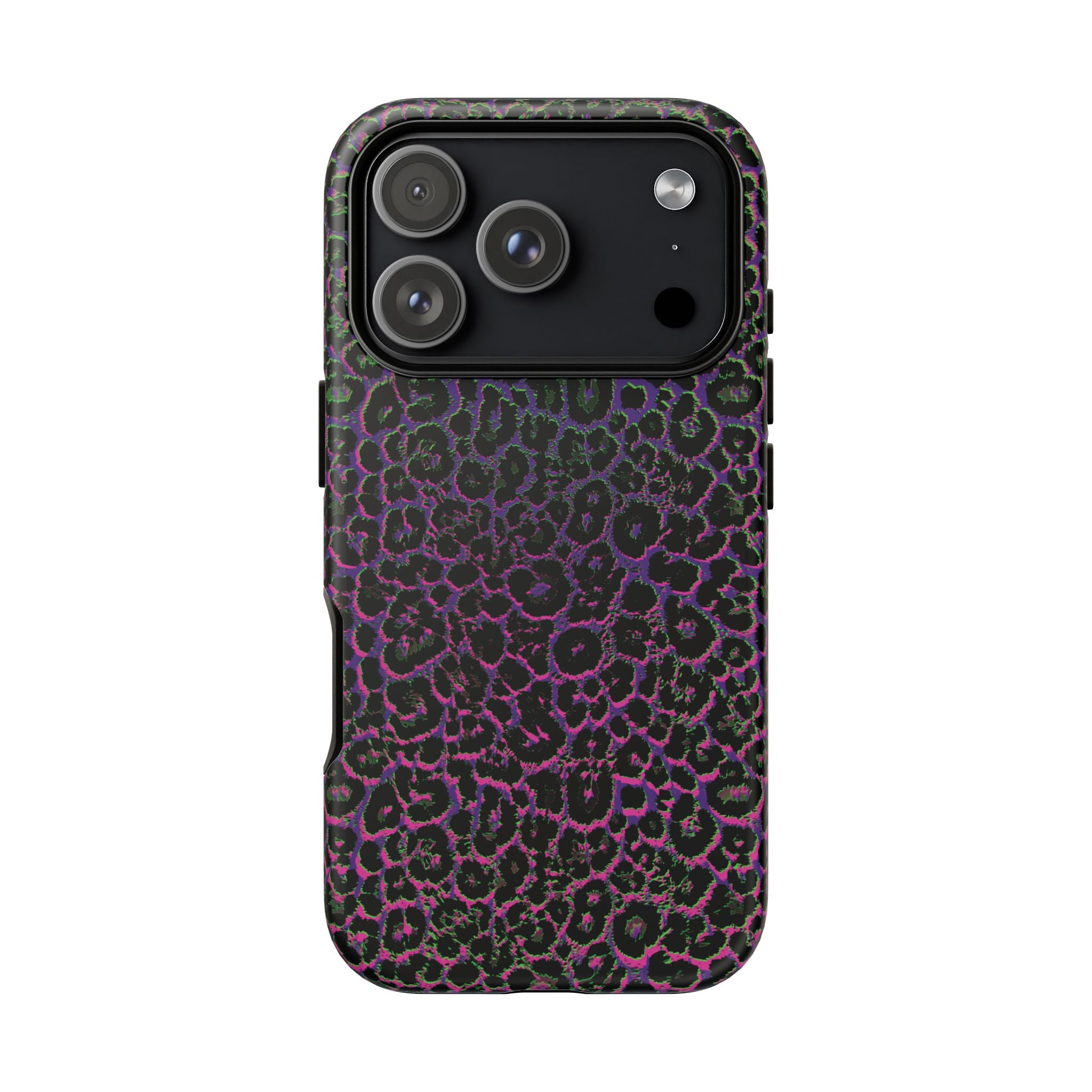 Colorful Leopard Tough Phone Case for iPhone, Galaxy, or Google Pixel