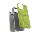 Neon Lime Wow Tough Case for iPhone, Galaxy, or Google Pixel