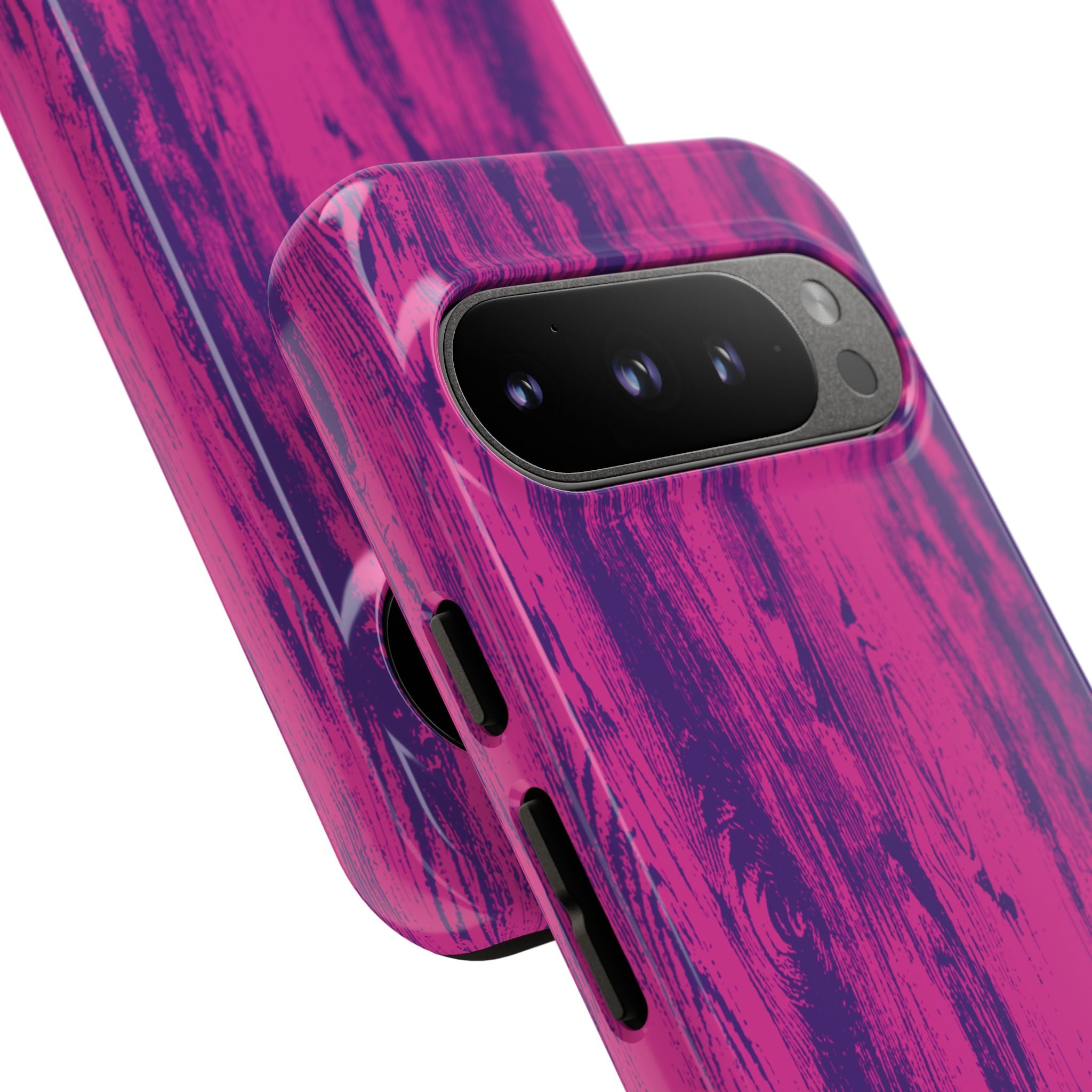 Pink Purple Wood Tough Phone Case iPhone, Galaxy, or Google Pixel