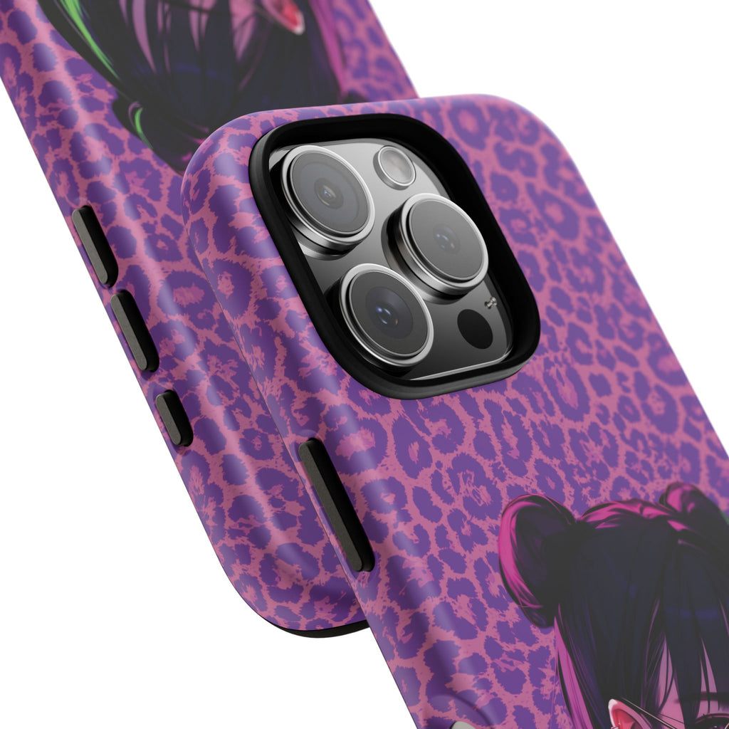 Purple Pink Leopard Kz iPhone, Galaxy and Google Tough Cases