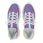 Blue Pink Zebra Men's Mesh Sneakers