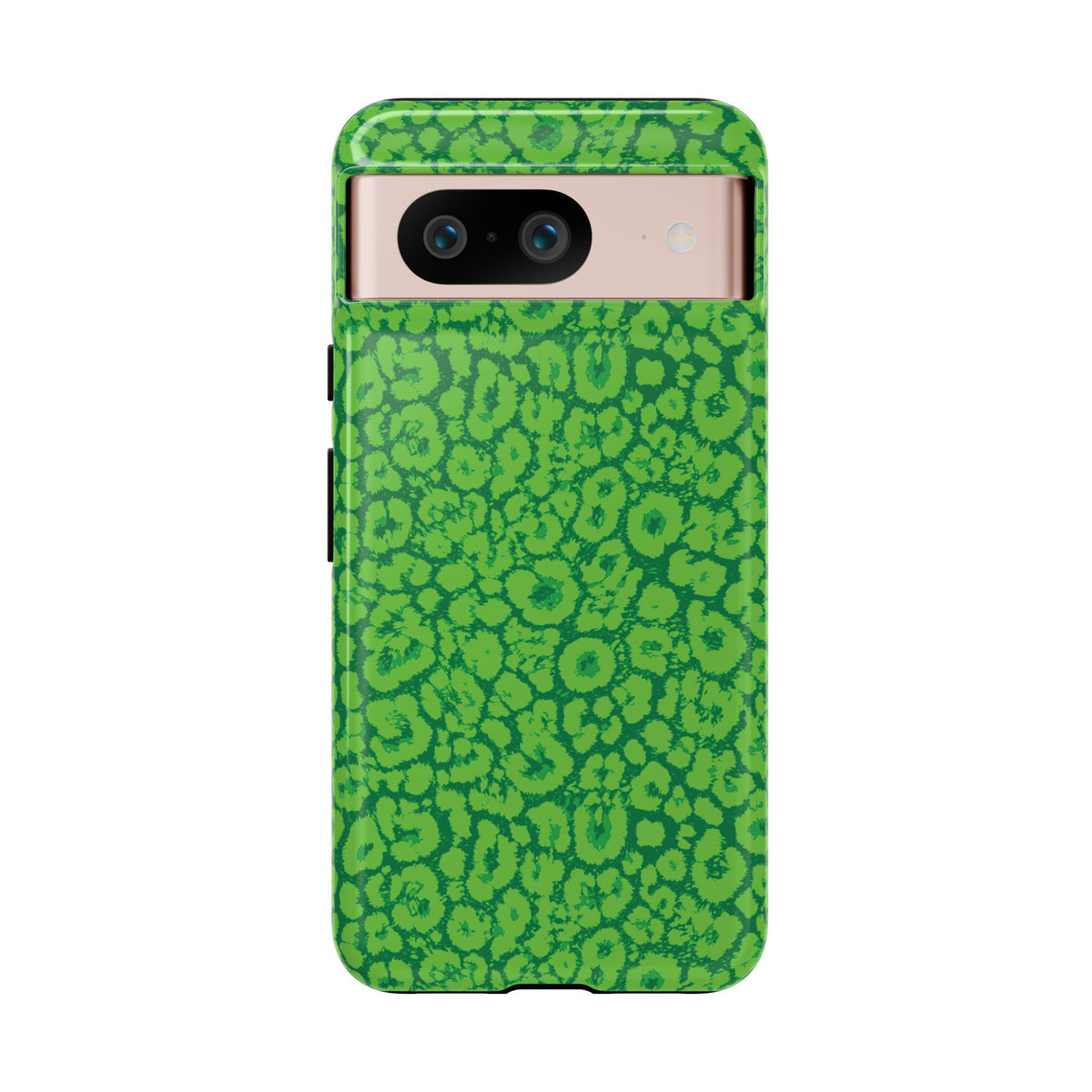Neon Green Leopard Tough Phone Case for iPhone, Galaxy, or Google Pixel