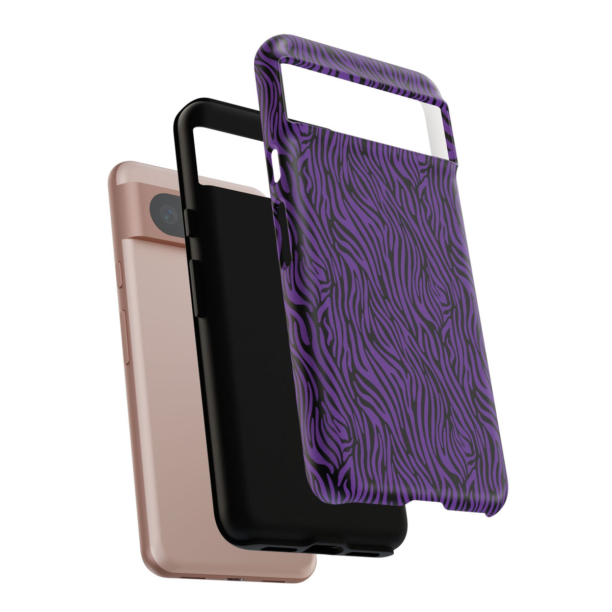 Purple Zebra Tough Phone Case for iPhone, Galaxy, or Google Pixel