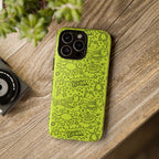 Neon Lime Wow Tough Case for iPhone, Galaxy, or Google Pixel