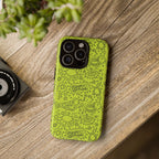 Neon Lime Wow Tough Case for iPhone, Galaxy, or Google Pixel