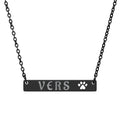 VERS Cutout Paw Bar Necklace (Engraving)