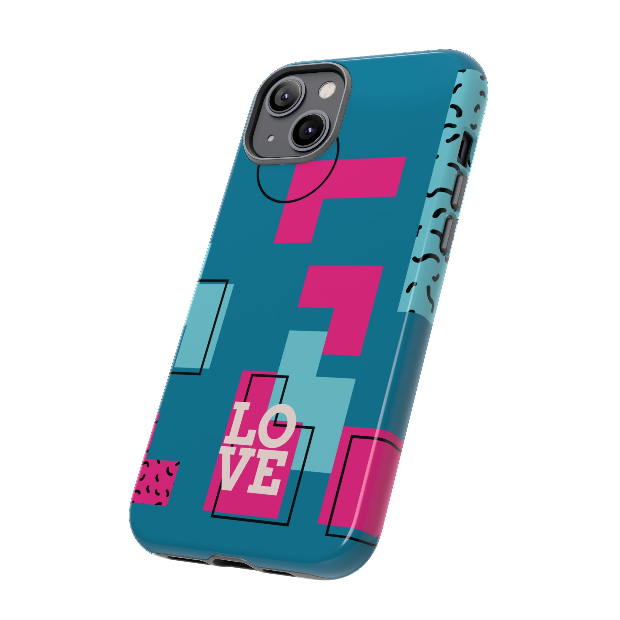 LOVE Teal Green Tough Phone Case for iPhone, Galaxy, or Google Pixel