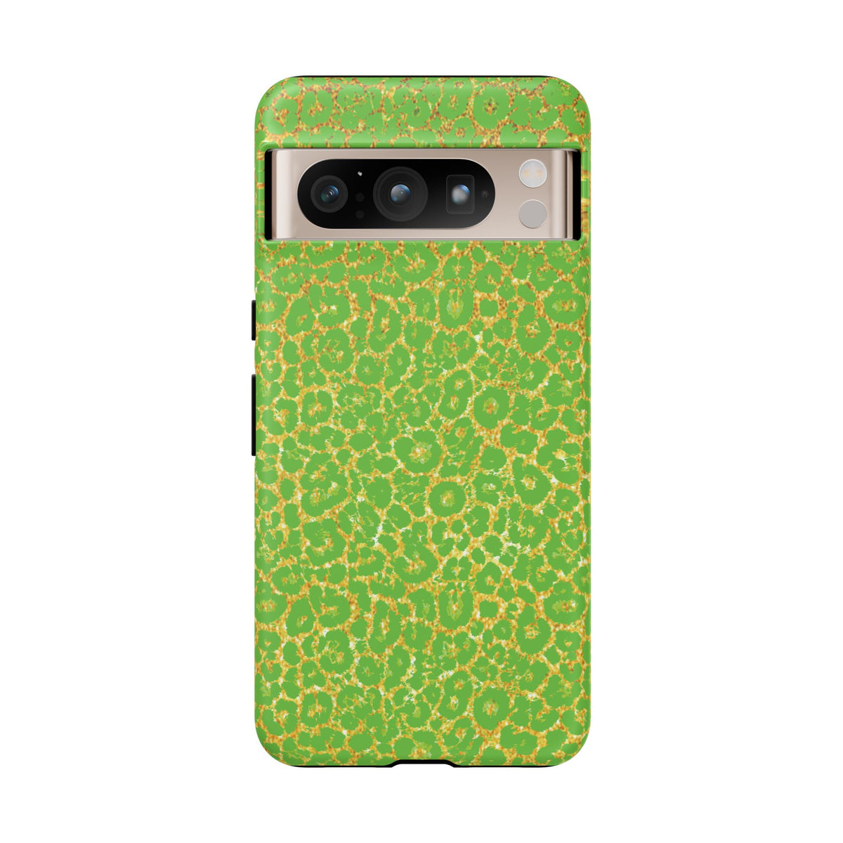 Neon Green Gold Leopard Tough Phone Case iPhone, Galaxy, or Google Pixel