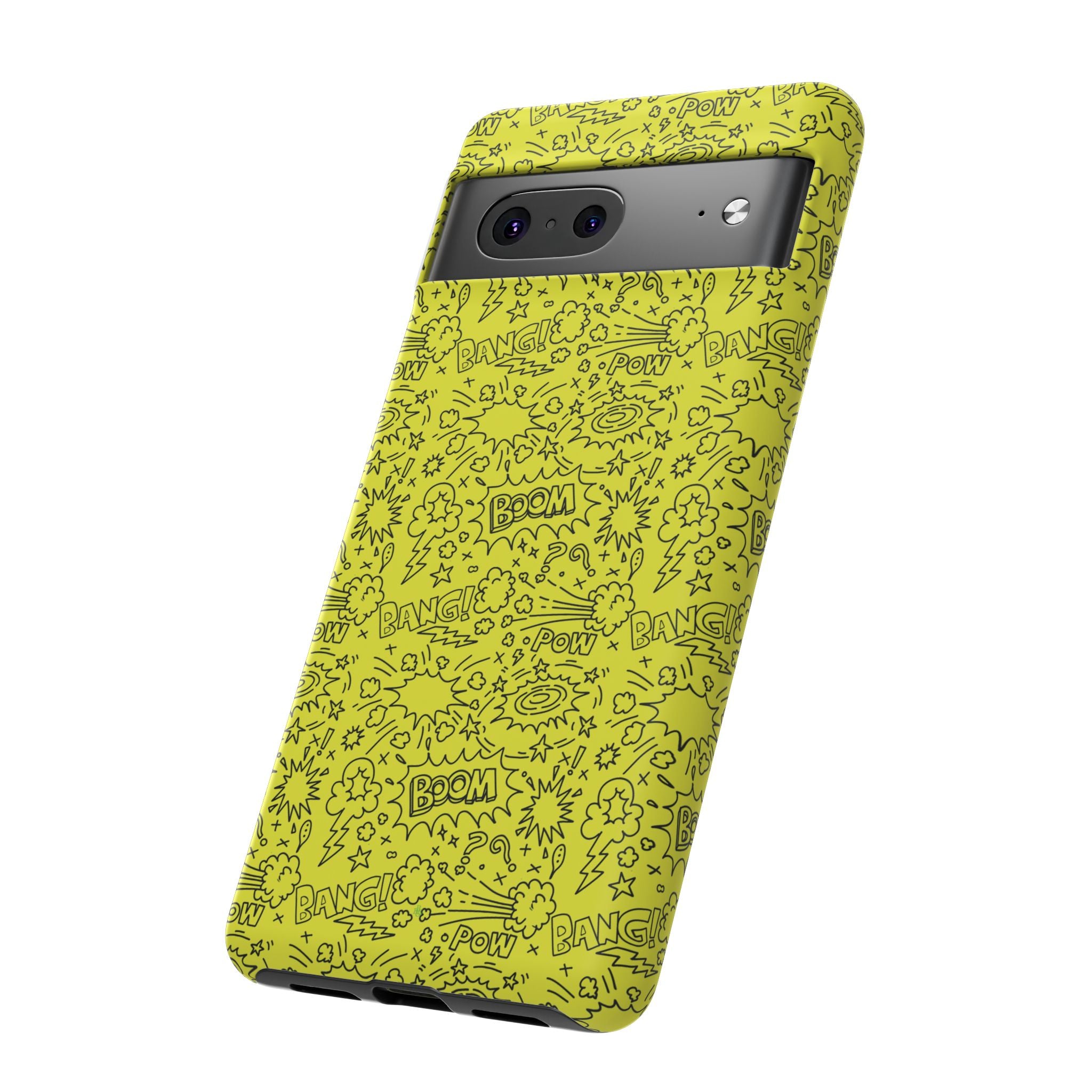 Neon Yellow Wow RG Tough Phone Case for iPhone, Galaxy, or Google Pixel