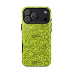 Neon Lime Wow Tough Case for iPhone, Galaxy, or Google Pixel