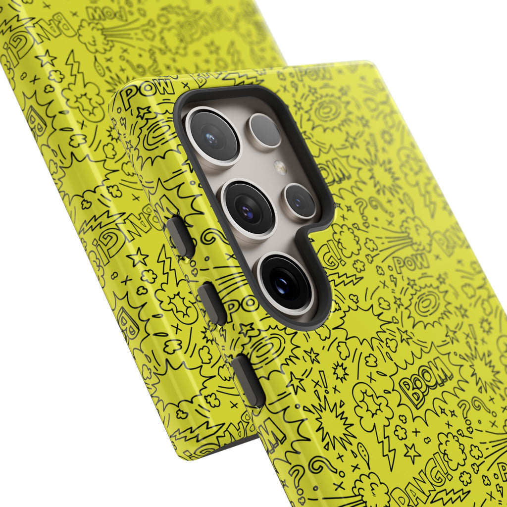 Neon Yellow Wow RG Tough Phone Case for iPhone, Galaxy, or Google Pixel