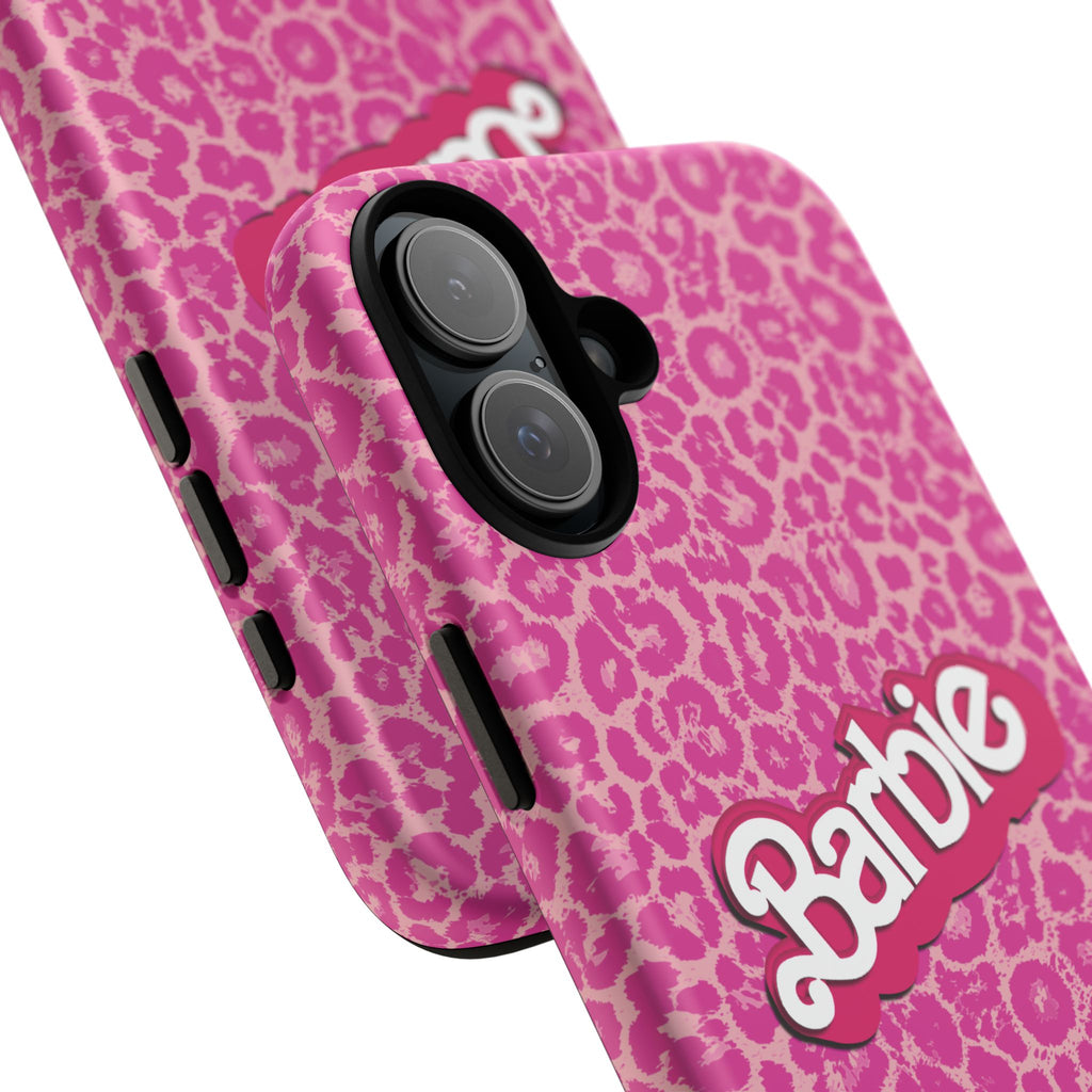 Hot Neon Pink Leopard Barb Tough Phone Case iPhone, Galaxy, or Google Pixel
