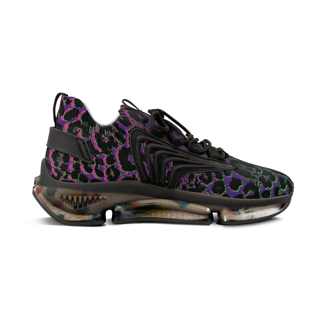 Neon Colorful Leopard Men's Mesh Sneakers