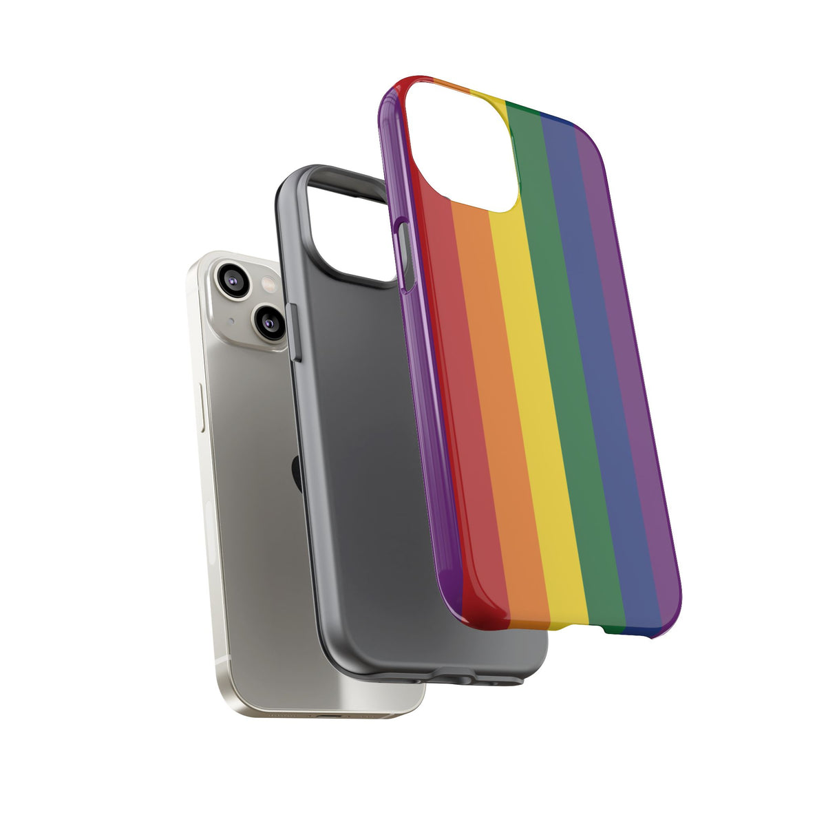 LGBTQ Rainbow Flag Tough Phone Case for iPhone, Galaxy, or Google Pixel