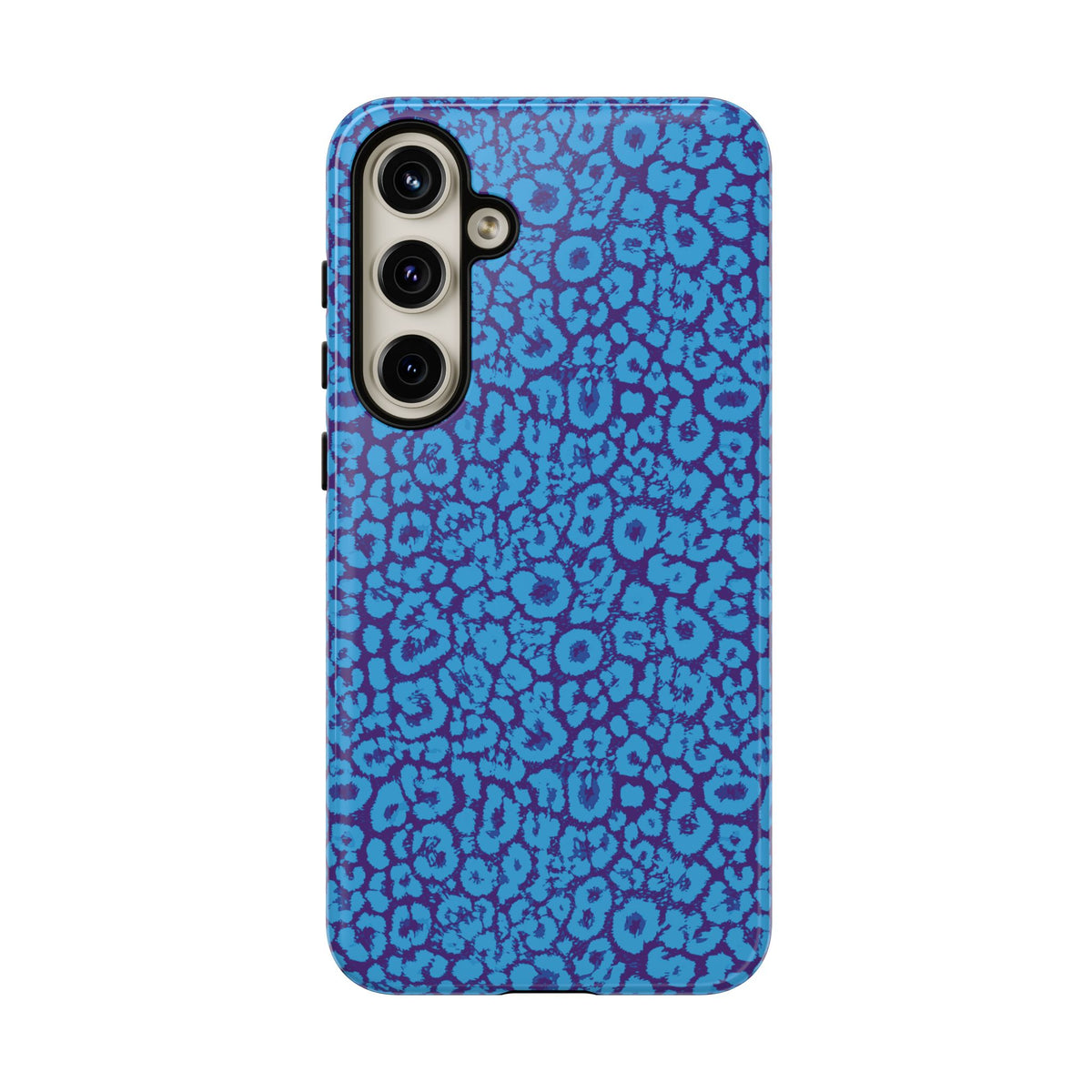 Blue Purple Leopard Tough Phone Case iPhone, Galaxy, or Google Pixel