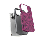 Pink Zebra Tough Phone Case for iPhone, Galaxy, or Google Pixel