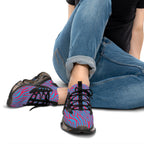 Blue Pink Zebra Men's Mesh Sneakers