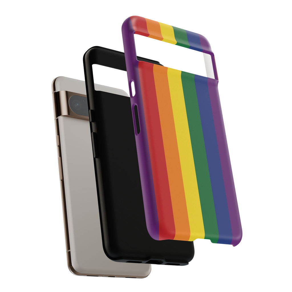LGBTQ Rainbow Flag Tough Phone Case for iPhone, Galaxy, or Google Pixel
