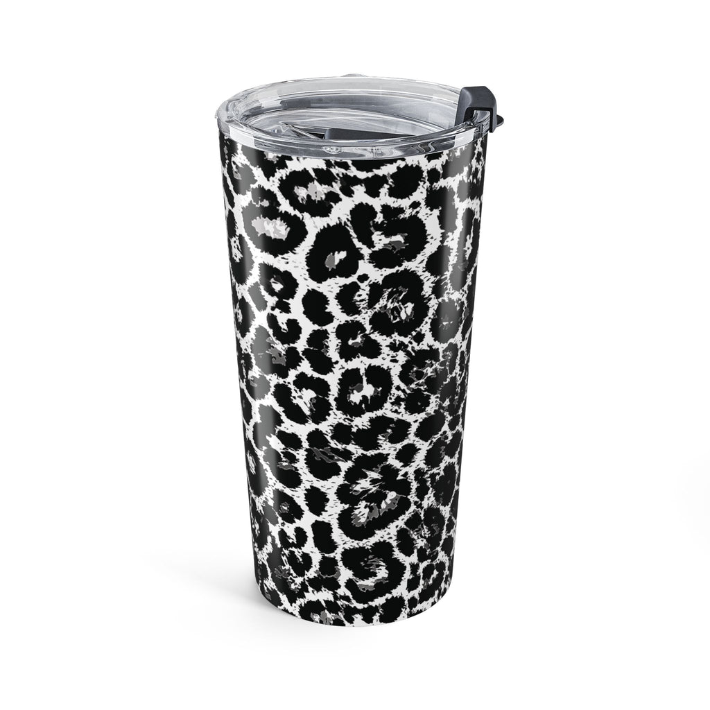 Black and White Leopard Tumbler 20oz