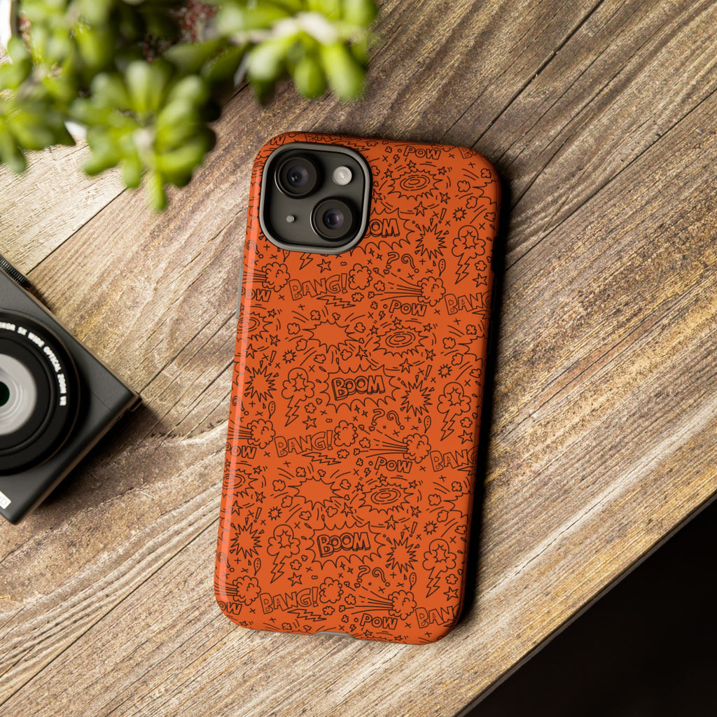 Wow Orange Tough Case for iPhone, Galaxy, or Google Pixel