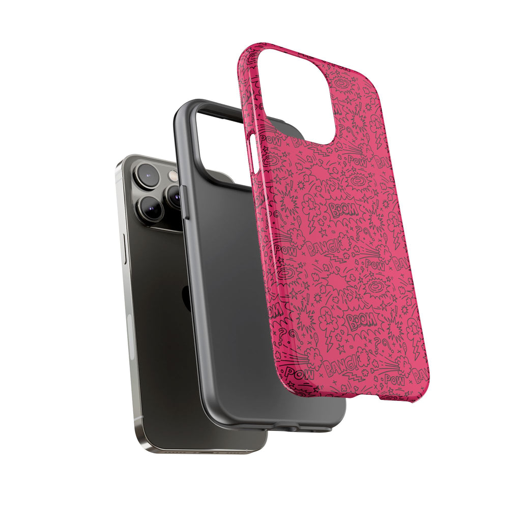 Pink Wow Tough Case for iPhone, Galaxy, or Google Pixel