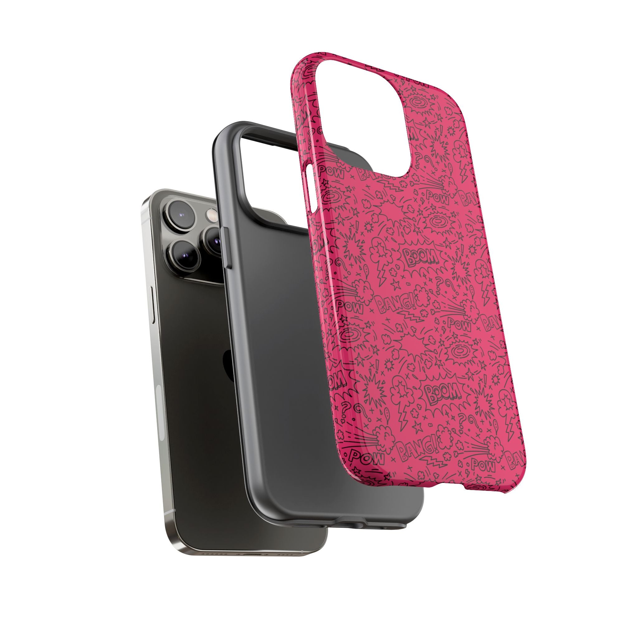Pink Wow Tough Case for iPhone, Galaxy, or Google Pixel