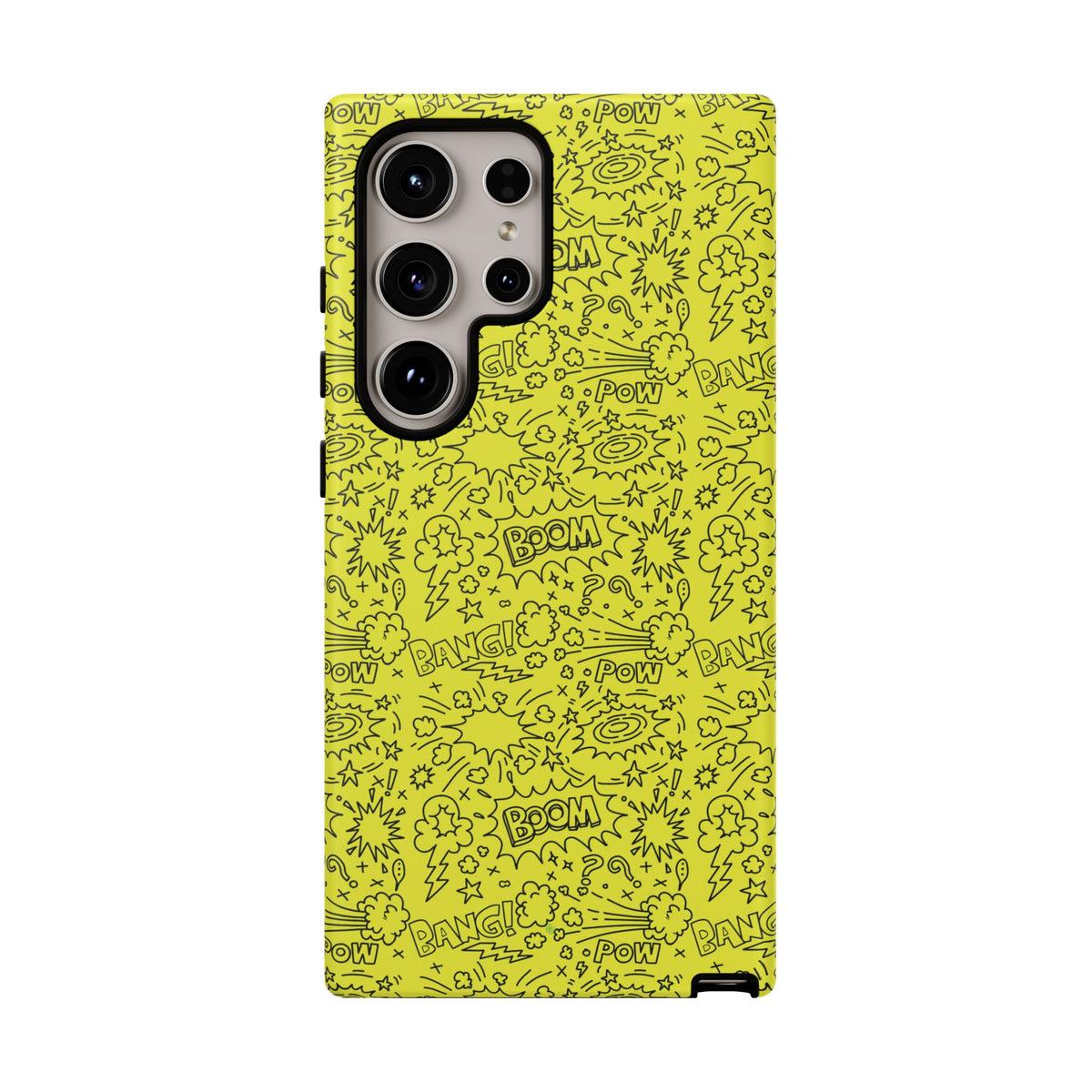 Neon Yellow Wow RG Tough Phone Case for iPhone, Galaxy, or Google Pixel
