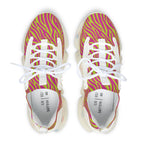 Neon Pink Lime Zebra Women's Mesh Sneakers