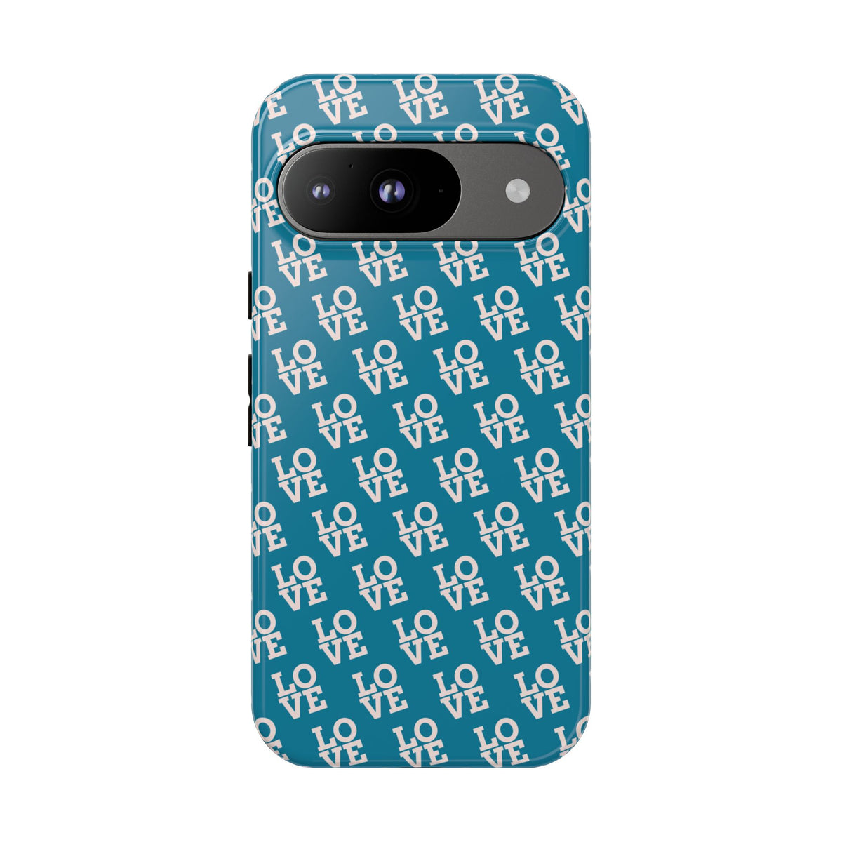 LOVE Teal Green Tough Phone Case iPhone, Galaxy, or Google Pixel