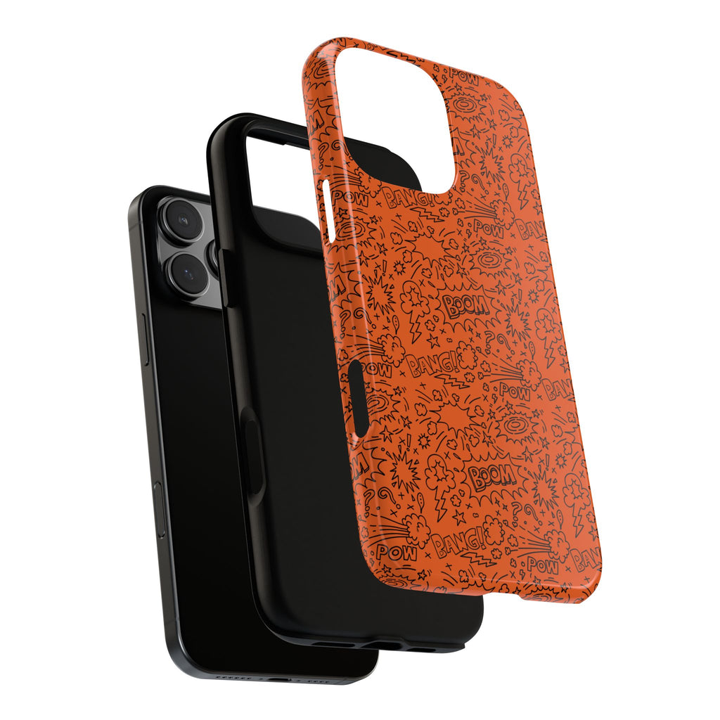 Wow Orange Tough Case for iPhone, Galaxy, or Google Pixel
