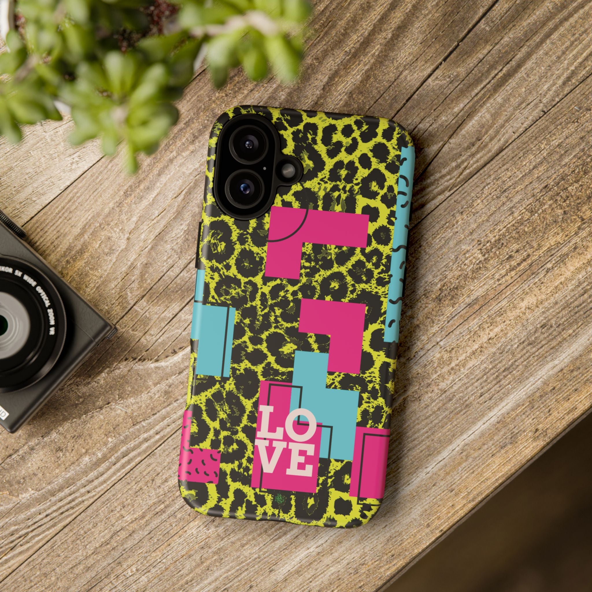 LOVE Neon Yellow RG Phone Case iPhone, Galaxy and Google Tough Cases