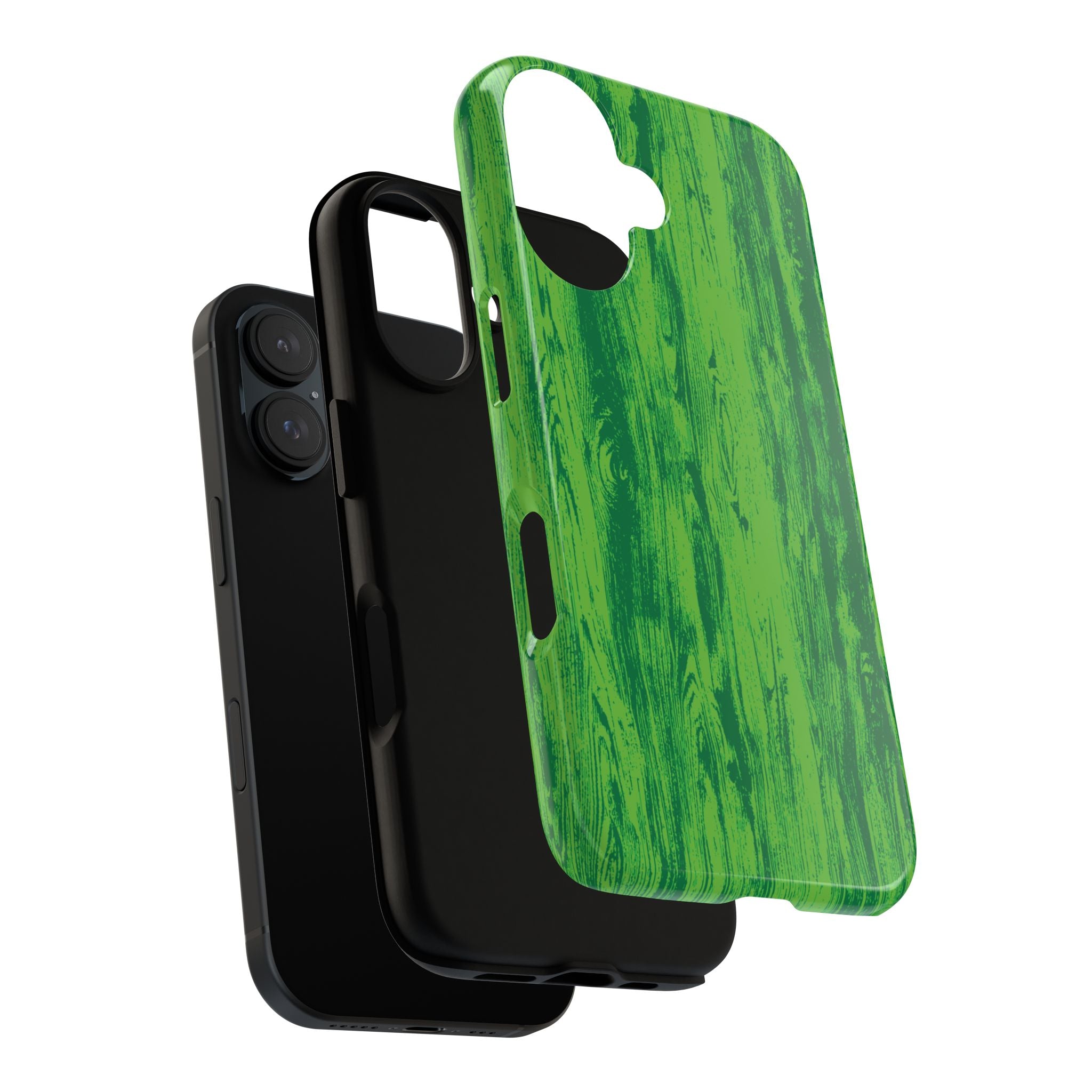 Neon Green Wood Tough Phone Case iPhone, Galaxy, or Google Pixel