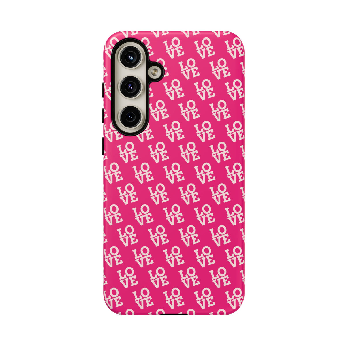 Vibrant Pink LOVE Tough Case iPhone, Galaxy, or Google Pixel