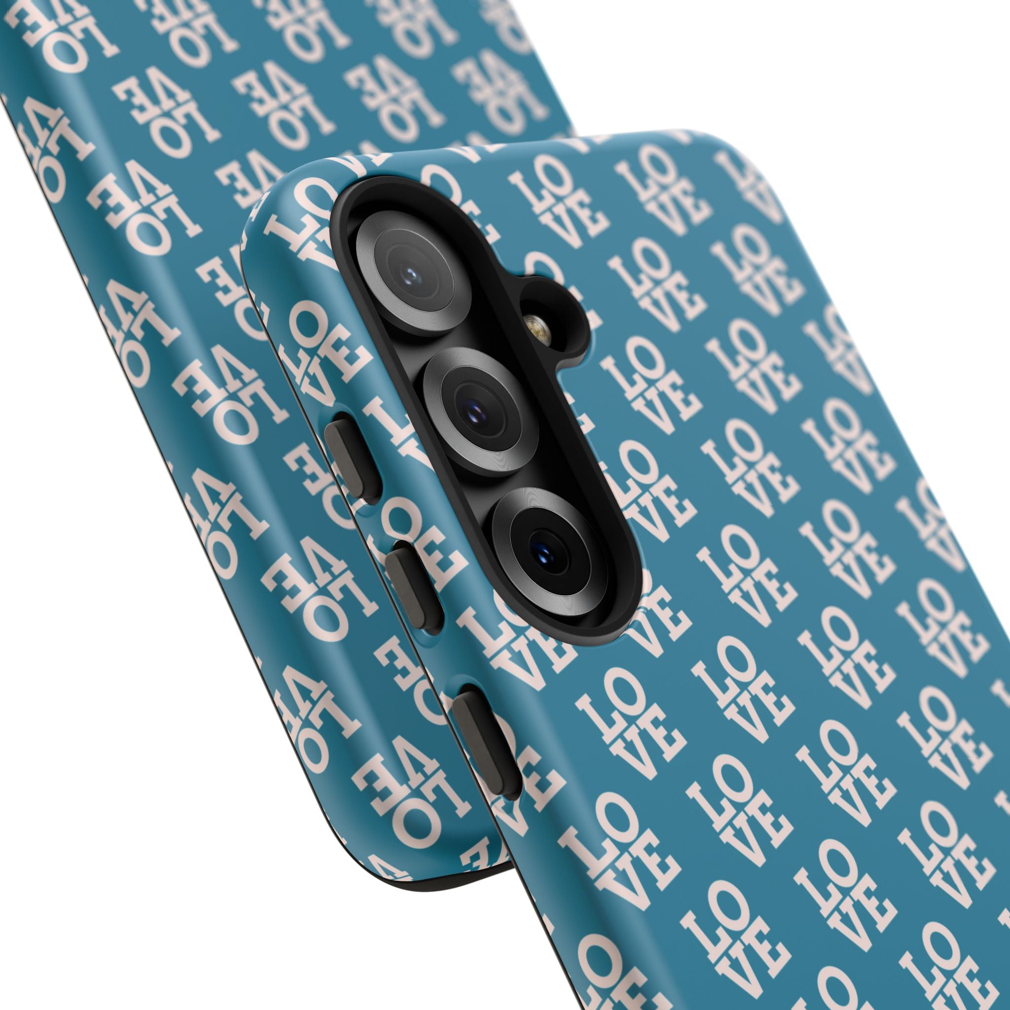 LOVE Teal Green Tough Phone Case iPhone, Galaxy, or Google Pixel