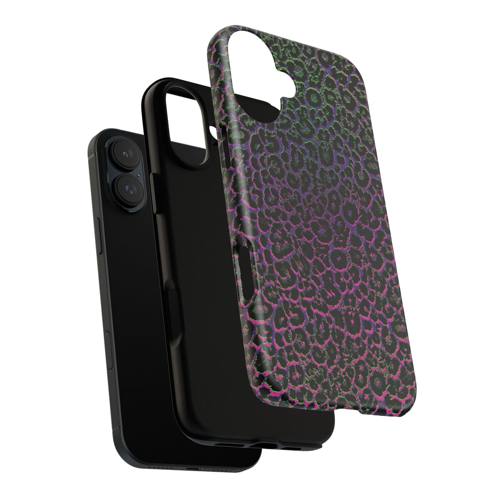 Colorful Leopard Tough Phone Case for iPhone, Galaxy, or Google Pixel