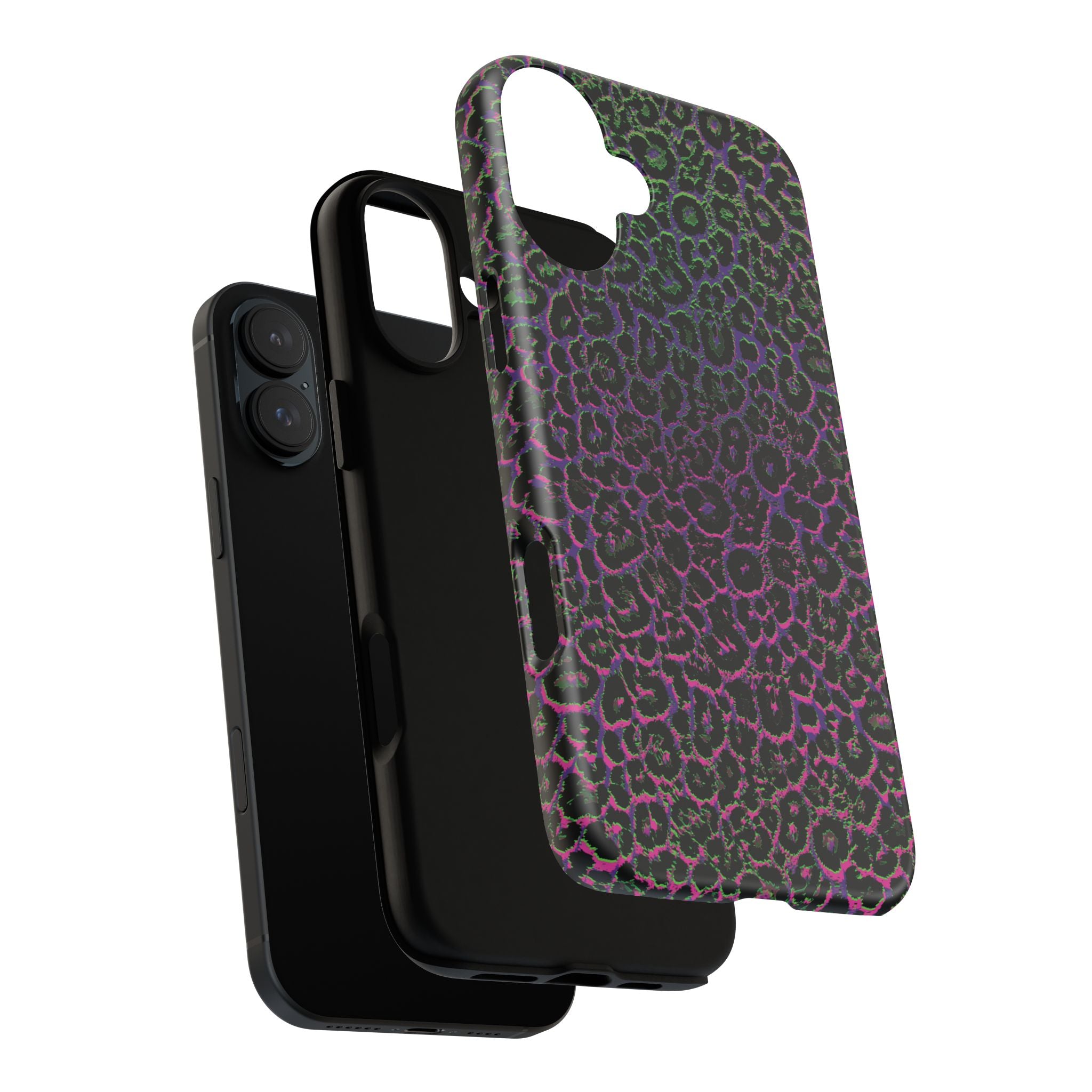 Colorful Leopard Tough Phone Case for iPhone, Galaxy, or Google Pixel