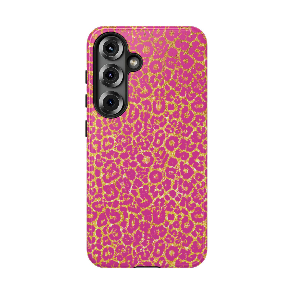 Pink Gold Leopard Tough Case for iPhone, Galaxy, or Google Pixel