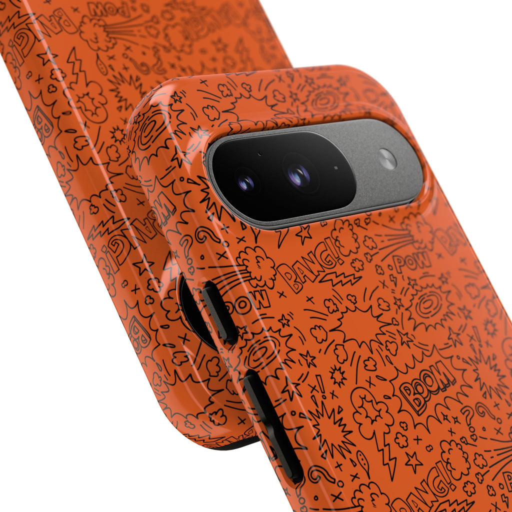 Wow Orange Tough Case for iPhone, Galaxy, or Google Pixel