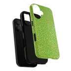 Neon Green Gold Leopard Tough Phone Case iPhone, Galaxy, or Google Pixel