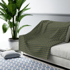 Gold Polka Dots Sherpa Fleece Blanket - Cozy Home Decor