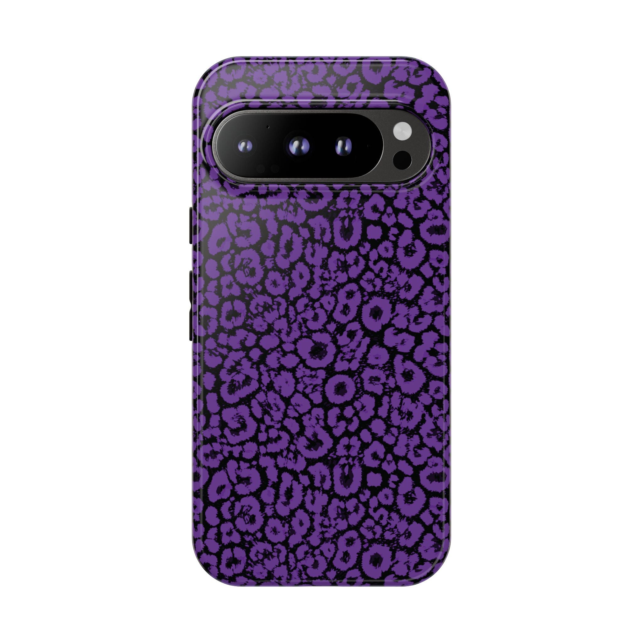 Purple Leopard Tough Case for iPhone, Galaxy or Google Pixel