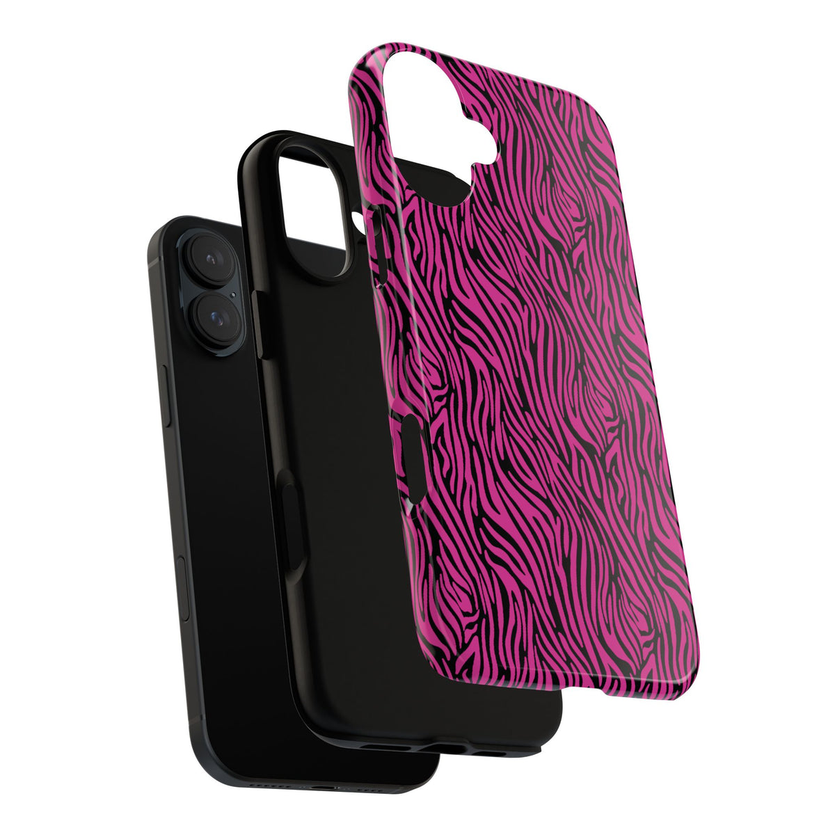 Pink Zebra Tough Phone Case for iPhone, Galaxy, or Google Pixel