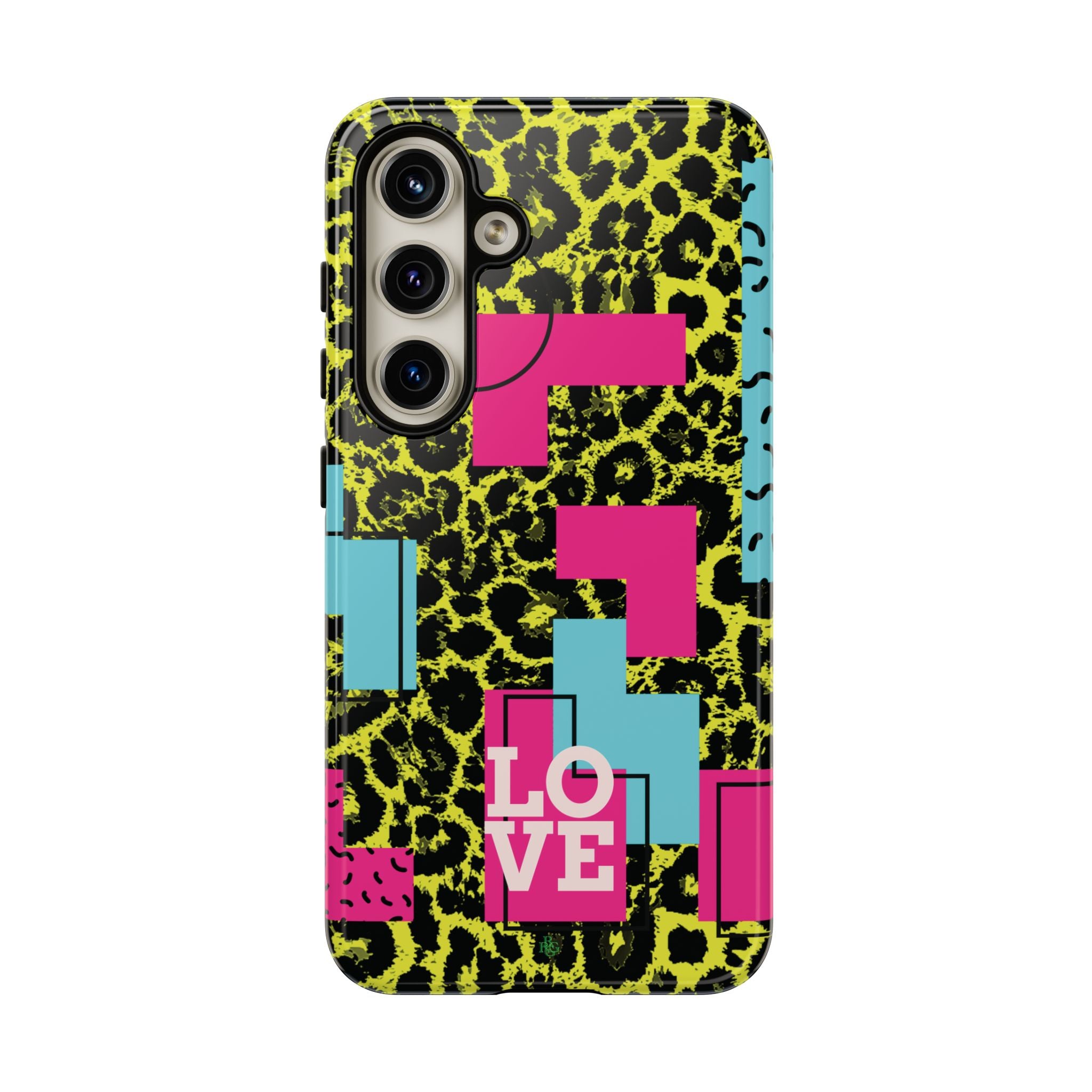 LOVE Neon Yellow RG Phone Case iPhone, Galaxy and Google Tough Cases