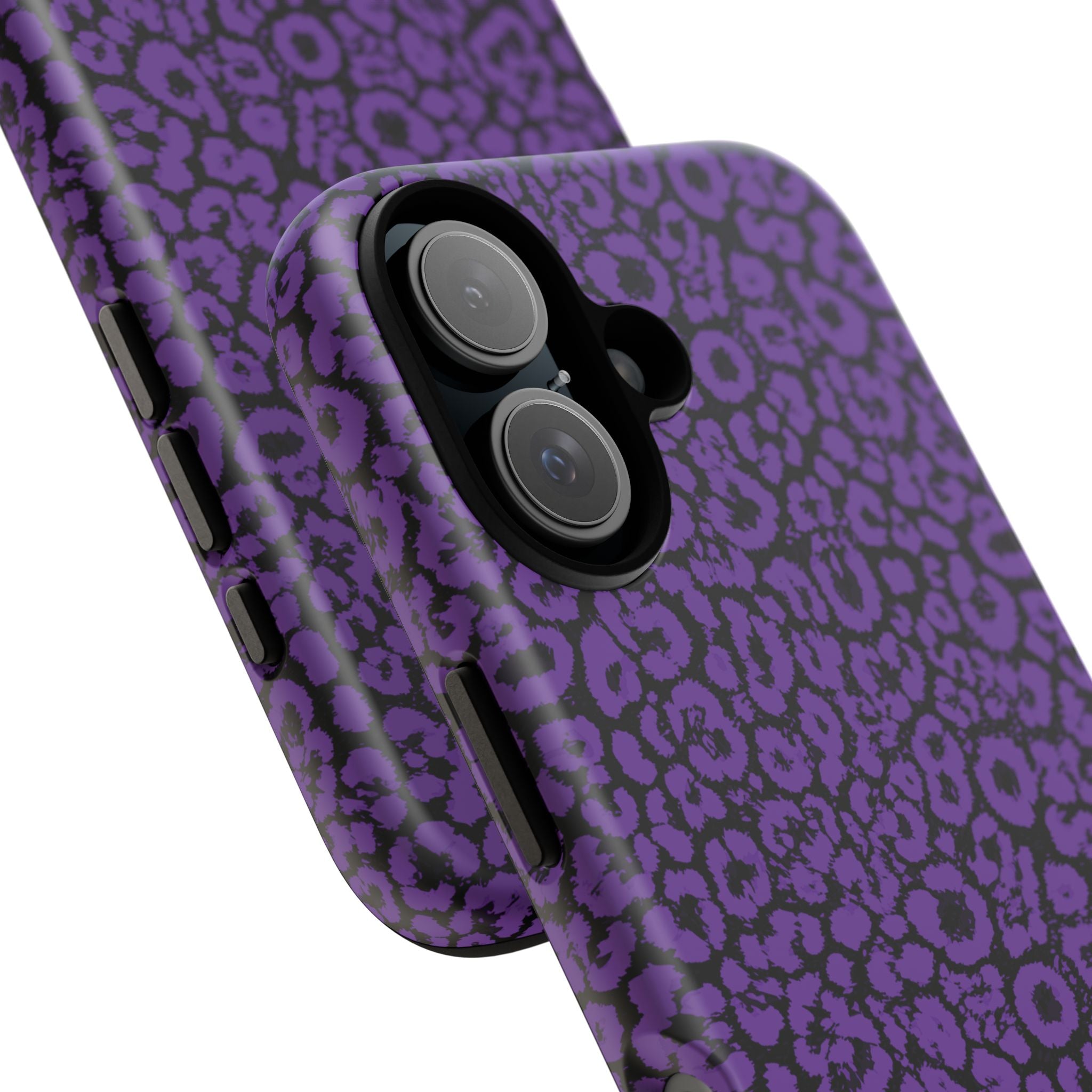Purple Leopard Tough Case for iPhone, Galaxy or Google Pixel