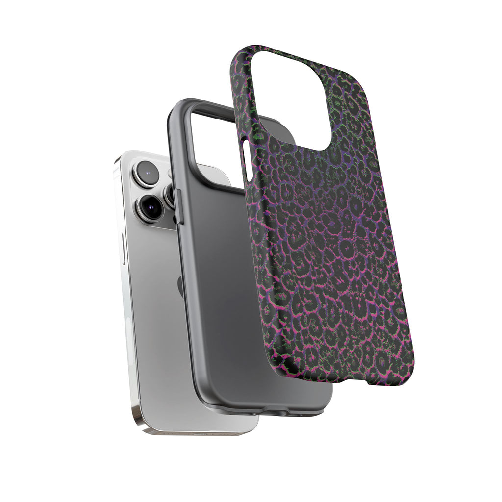 Colorful Leopard Tough Phone Case for iPhone, Galaxy, or Google Pixel