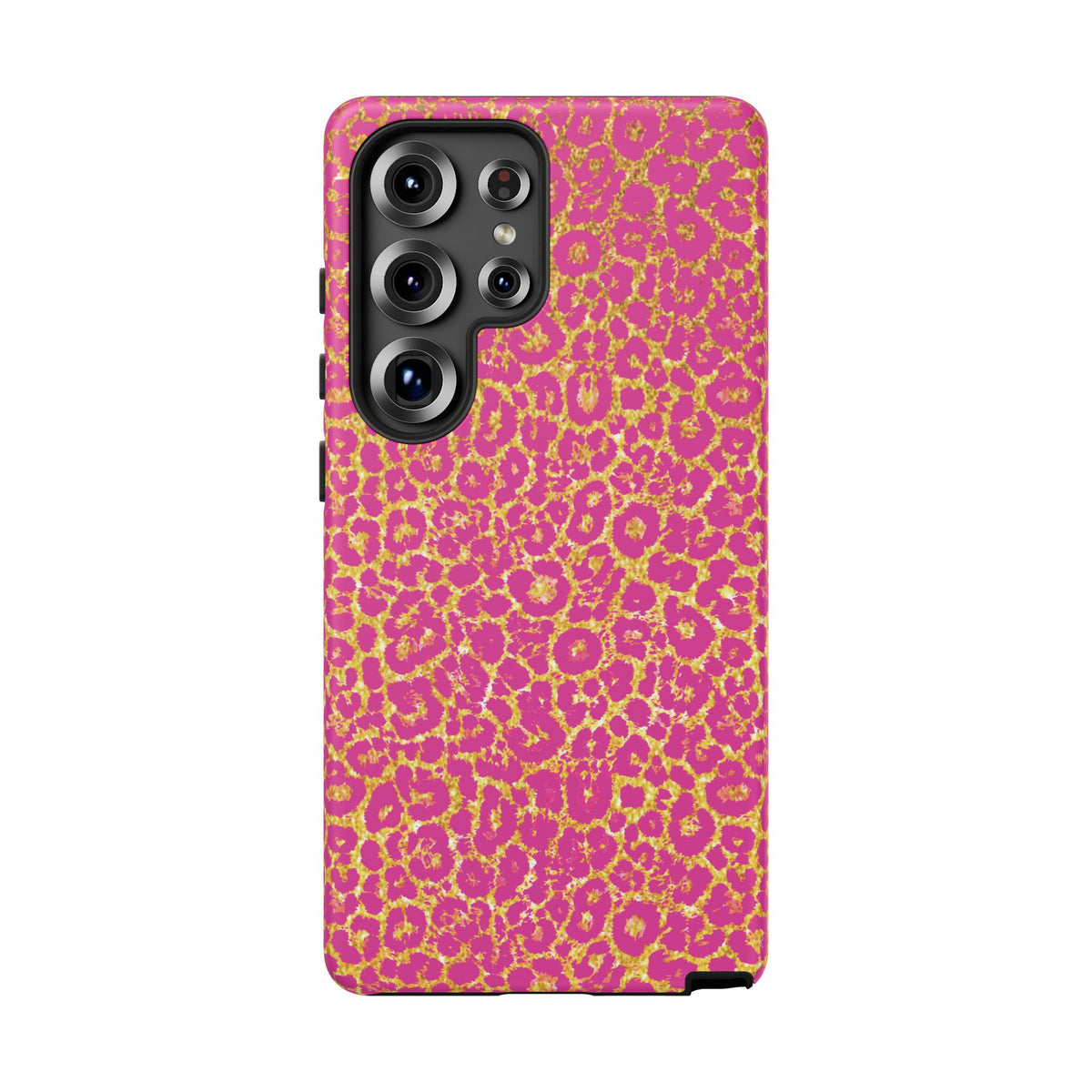 Pink Gold Leopard Tough Case for iPhone, Galaxy, or Google Pixel