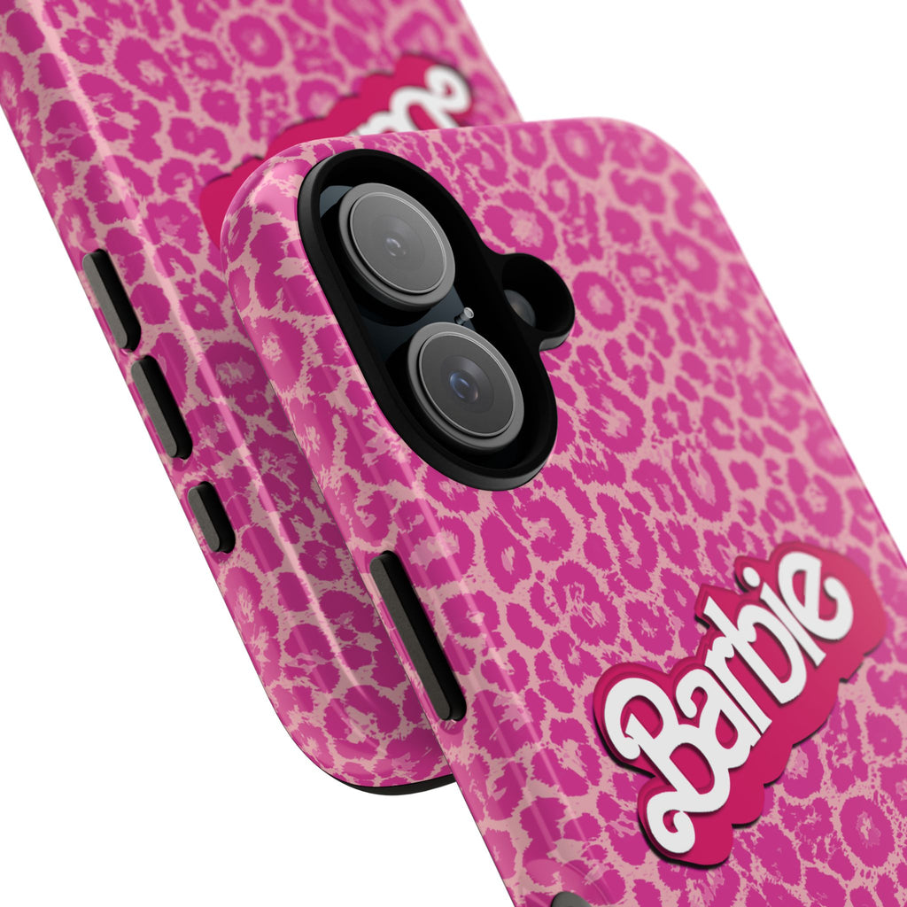 Hot Neon Pink Leopard Barb Tough Phone Case iPhone, Galaxy, or Google Pixel