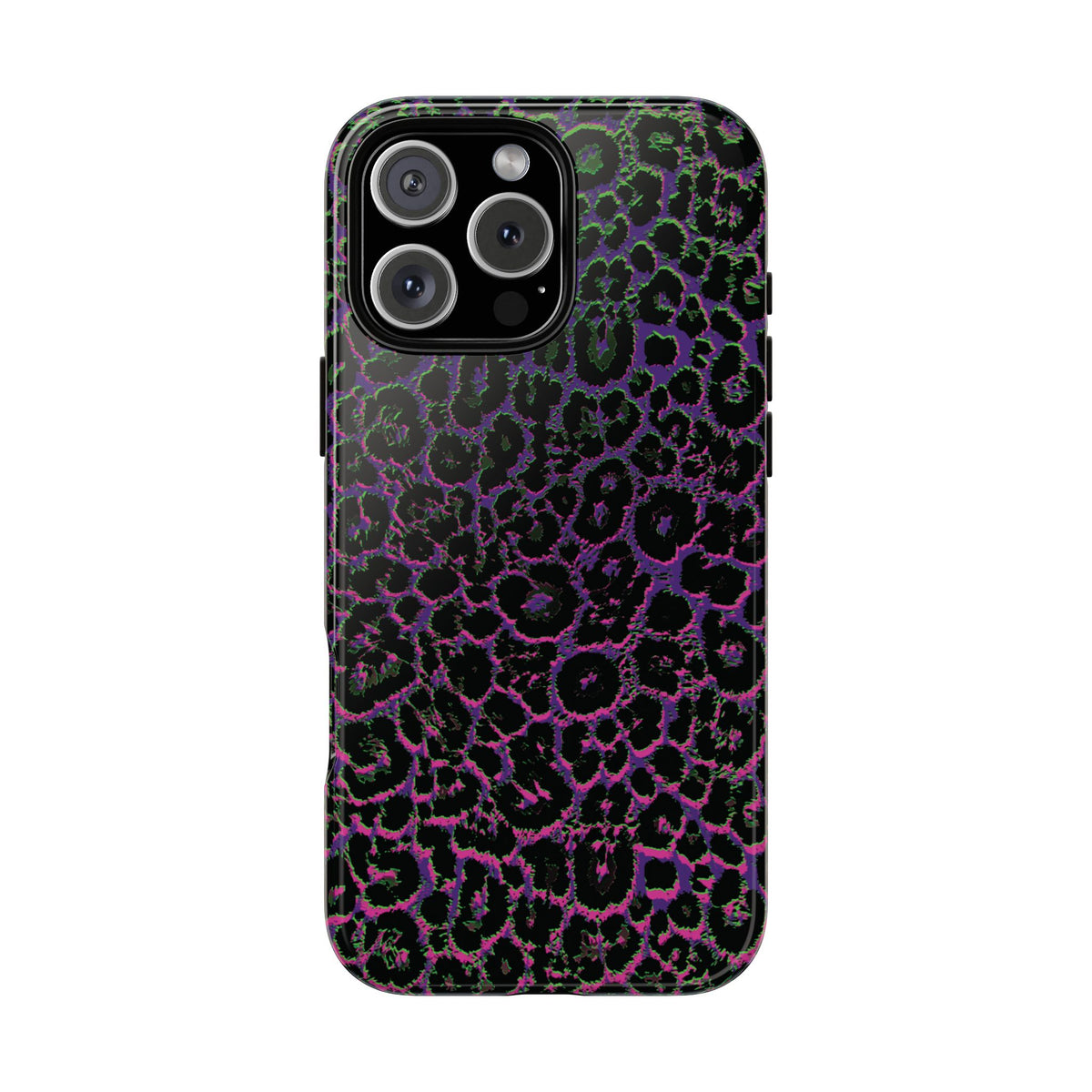 Colorful Leopard Tough Phone Case for iPhone, Galaxy, or Google Pixel